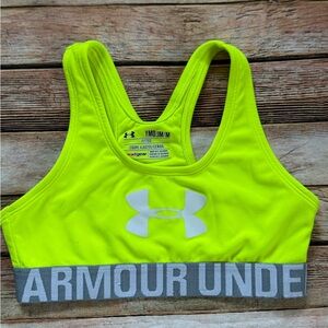 Under Armour Neon Yellow Girls Sports Bra